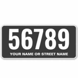 Mailbox house number and street name custom vinyl