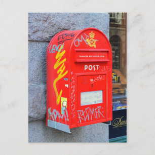 Mailbox in Copenhagen, Denmark Postcard