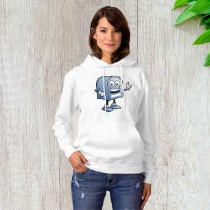 Mailbox Mascot Happy Blue Postal Character Hoodie