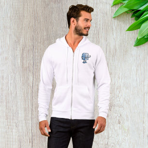 Mailbox Mascot Happy Blue Postal Character Hoodie