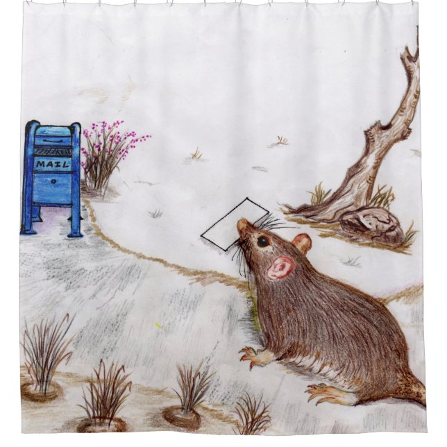 Mailbox Molly Shower Curtain (Front)