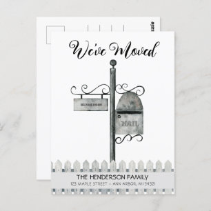Mailbox New Home Moving Announcement Postcard