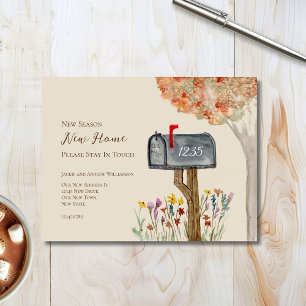 Mailbox New Season New Home Change of Address Postcard
