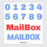 Mailbox Numbers 0 1 2 3 4 5 6 7 8 9