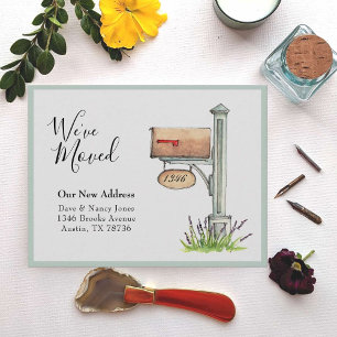 Mailbox watercolor New Home We've moved Card