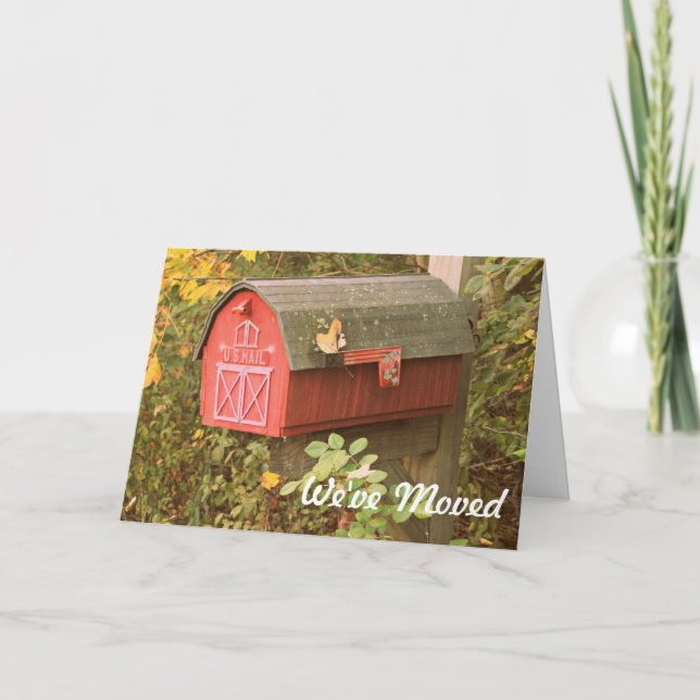 Mailbox "We've Moved" Greeting Card (Front)