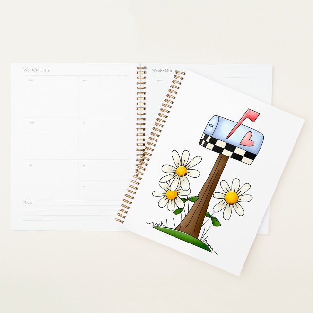 Mailbox with Daisies and Heart Flag Country Garden Planner (Creator Uploaded)