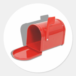 MailboxOpen051409shadows Classic Round Sticker