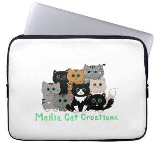 Mailia Cat Creations Cat Family Laptop Sleeve