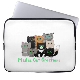 Mailia Cat Creations Cat Family Laptop Sleeve