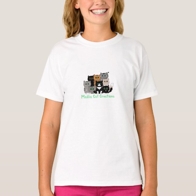 Mailia Cat Creations Cat Family T-Shirt (Front)