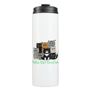 Mailia Cat Creations Cat Family Thermal Tumbler