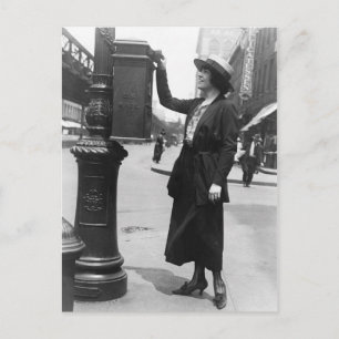 Mailing a letter in New York City Postcard