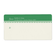 Mailing Label for Wedding Invitations, Green