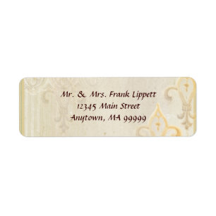 Mailing Labels - Fleur di Lys Damask 2 Cream