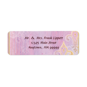 Mailing Labels - Fleur di Lys Damask 2 Lilac
