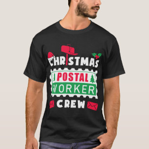 Mailman Christmas Postal Worker Crew Stamp T-Shirt