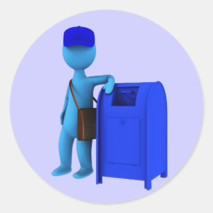 Mailman Classic Round Sticker