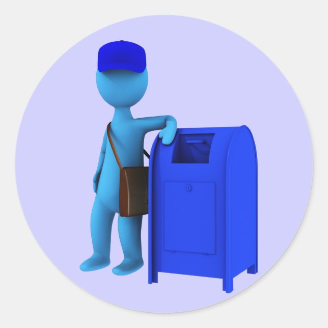 Mailman Classic Round Sticker (Front)