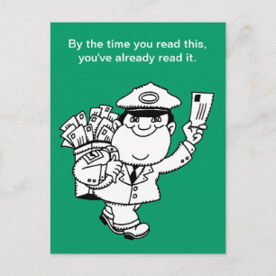 Mailman Humour - By The Time You Read This ... Postcard