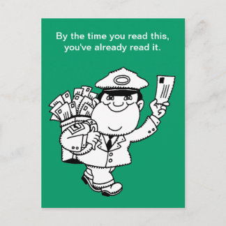 Mailman Humour - By The Time You Read This ... Postcard