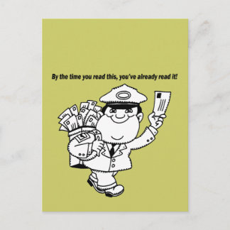 Mailman Humour - By The Time You Read This ... Postcard