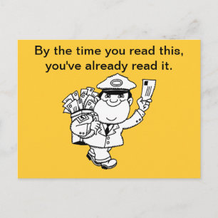 Mailman Humour - By The Time You Read This ... Postcard
