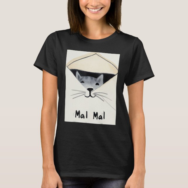 Mailman kitten postal worker cat T-Shirt (Front)