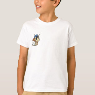 Mailman Snail Delivering Letter Kids T-Shirt