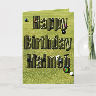 Maimeo Lawn Bowls Birthday Design, Card