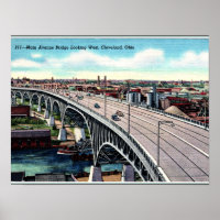 Main Ave. Bridge, Cleveland, Ohio Vintage Postcard
