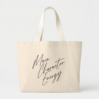 Main Character Energy Book Lover Jumbo Tote Bag