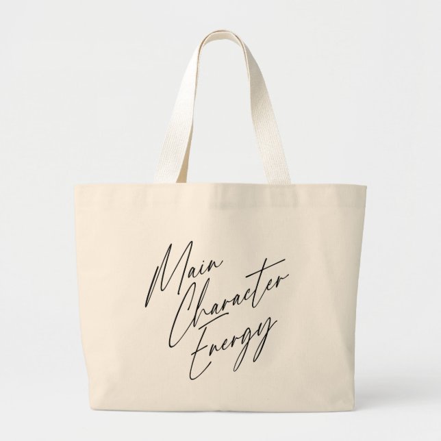 Main Character Energy Book Lover Jumbo Tote Bag (Front)