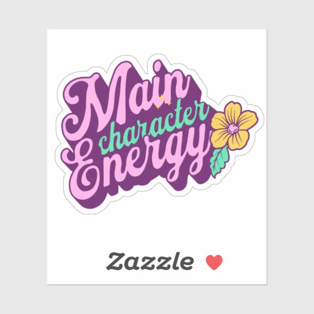 Main Character Energy Book Lover Sticker (Sheet)