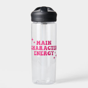 Main Character Energy Pink Water Bottle