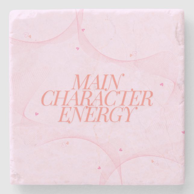 Main Character Energy Stone Coaster (Front)