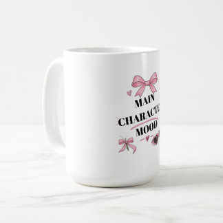 Main Character Mood Pink Bow Ceramic Mug