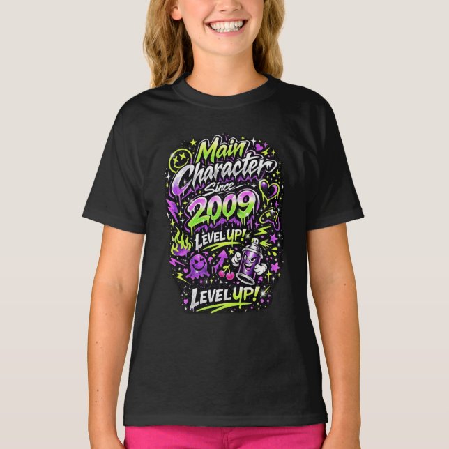 Main Character Since 2009 Birthday T-Shirt for Tee (Front)