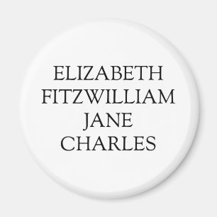 Main Characters from Pride and Prejudice Magnet