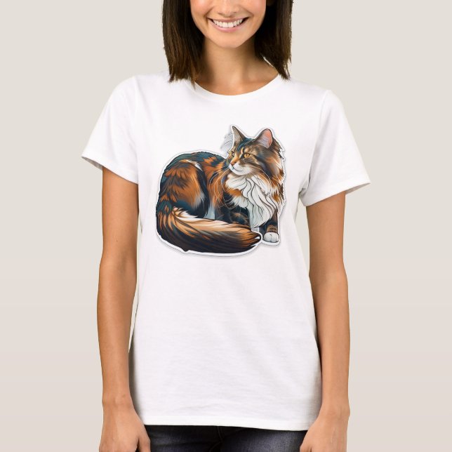 Main Coon Cat T-Shirt (Front)