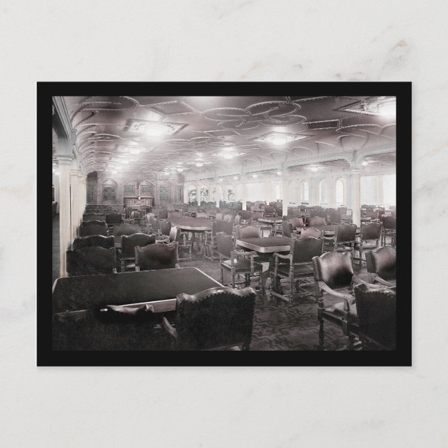 Main Dining Room Titanic Postcard (Front)