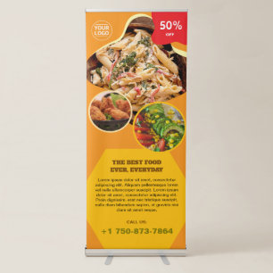 Main Dish Custom Vertical Retractable Banner