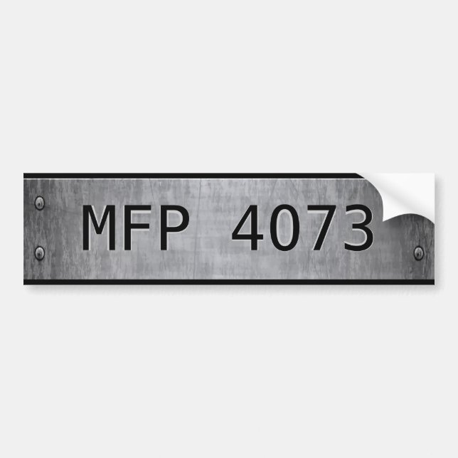 Main Force Patrol 4073 Auto Bumper Sticker (Front)