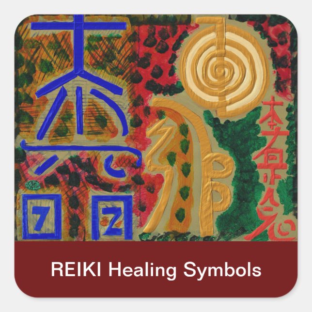Main ReikiHealingArt Symbol Square Sticker (Front)