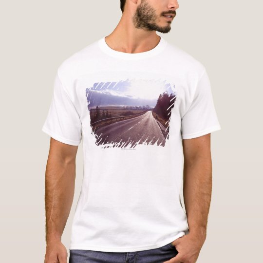 Main road with low winter sun. T-Shirt