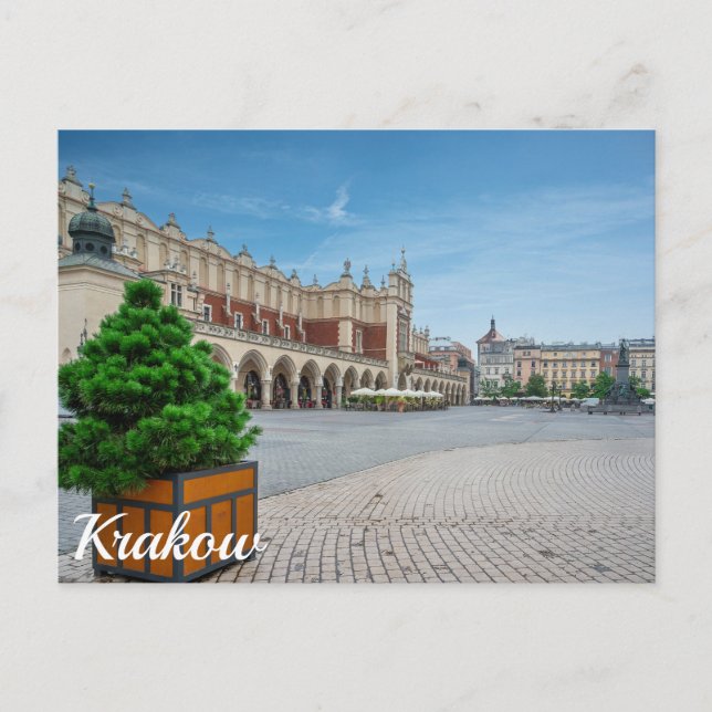 Main square in Krakow old town, Poland Postcard (Front)