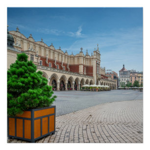 Main square in Krakow old town, Poland Poster