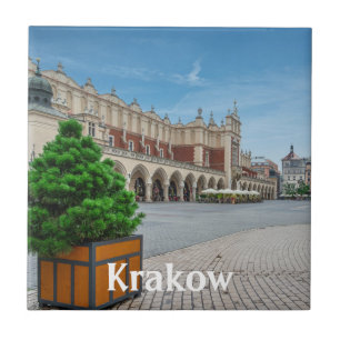 Main square in Krakow old town, Poland Tile
