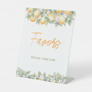 Main Squeeze Bridal Shower Favours Please Take One Pedestal Sign