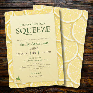 Main Squeeze Bridal Shower Lemon Italian Amalfi Invitation